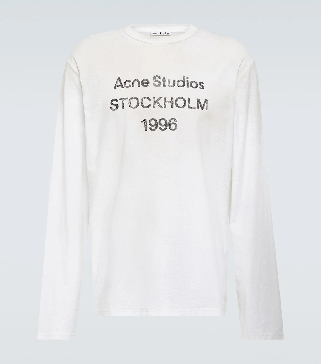 Acne Studios - تي شيرت جيرسيه بشعار ممزق