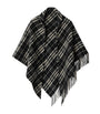 Burberry Black Wool-Cashmere Check Cape