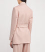 Weekend Max Mara Pink Virgin Wool Belted Blazer
