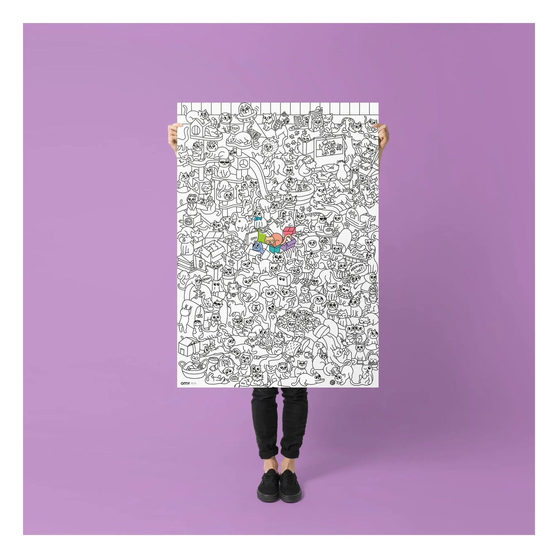 Omy - Giant coloring poster Kitty