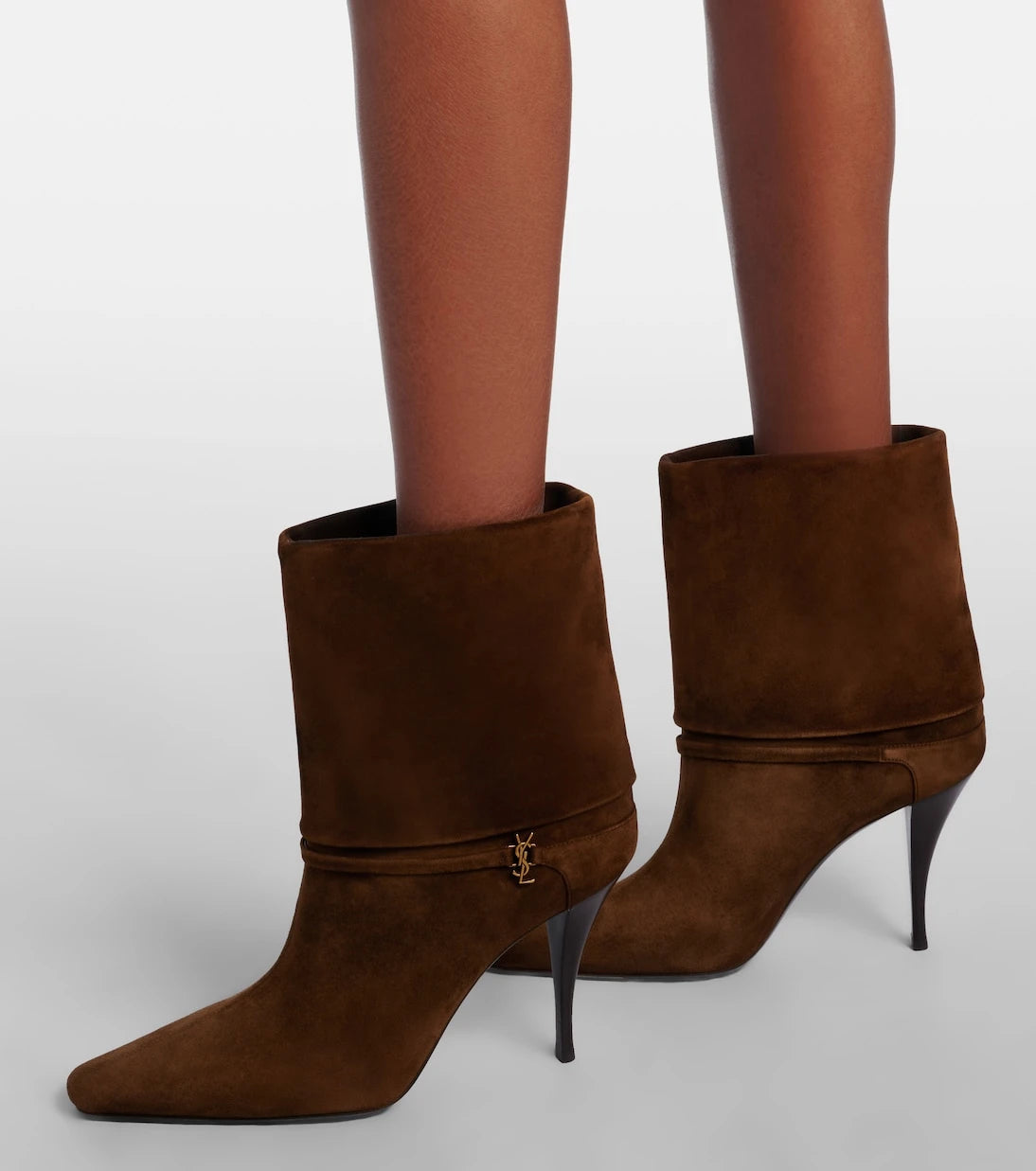 Saint Laurent - Niki 90 suede ankle boots