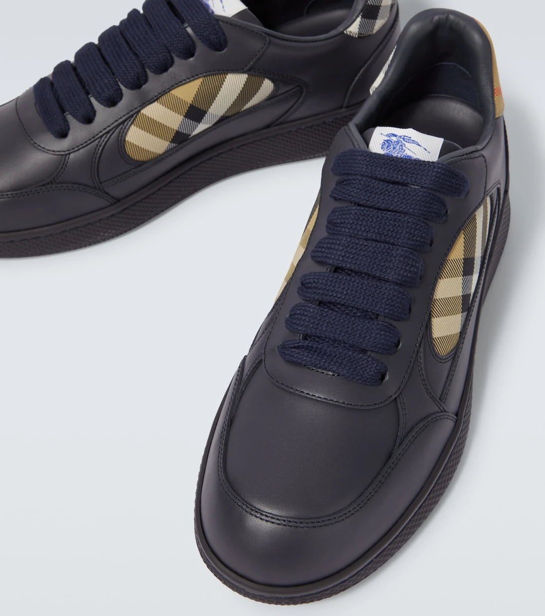 Burberry - Terrace Burberry Check leather sneakers