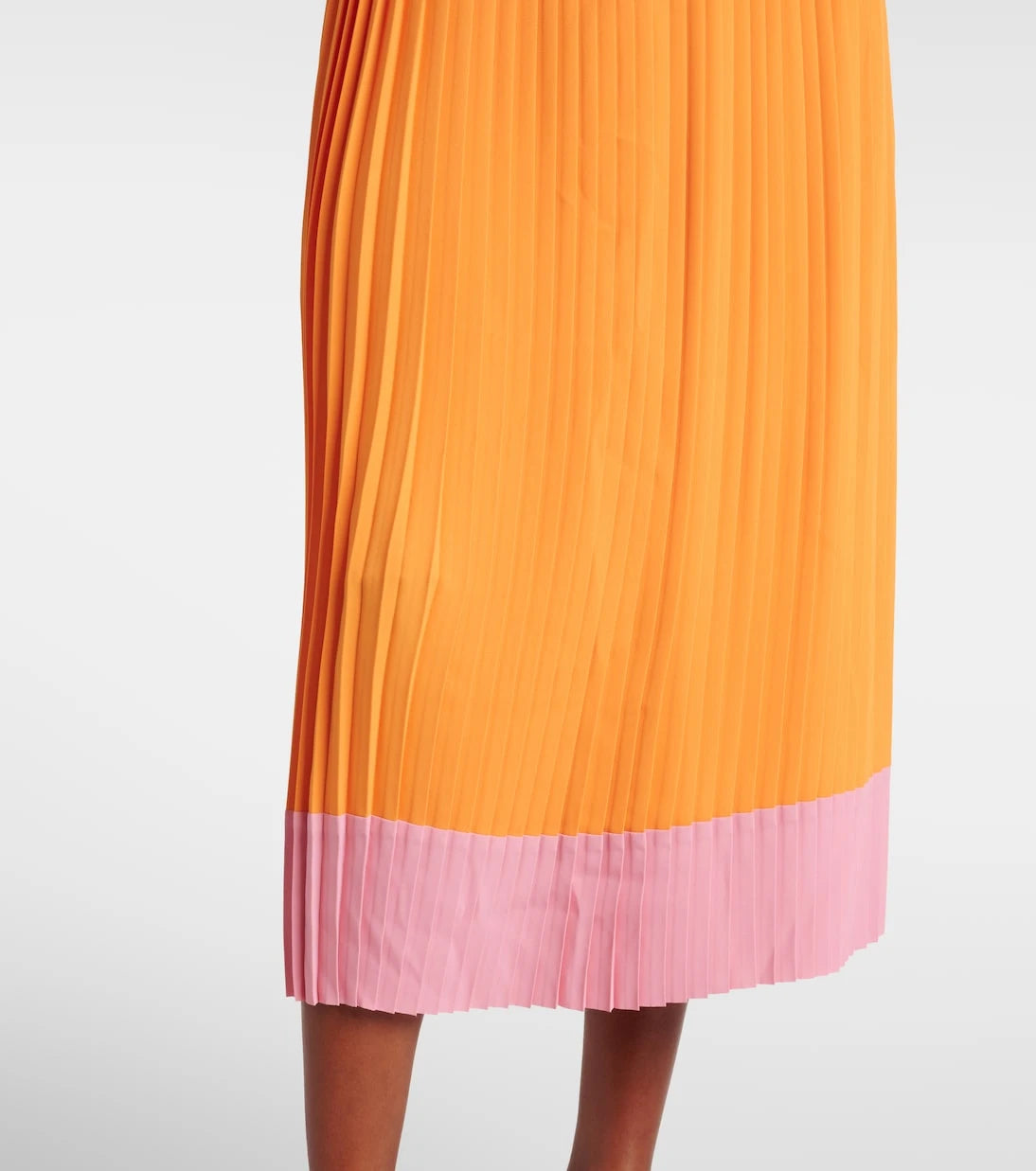 Dries Van Noten - Colorblocked pleated midi skirt