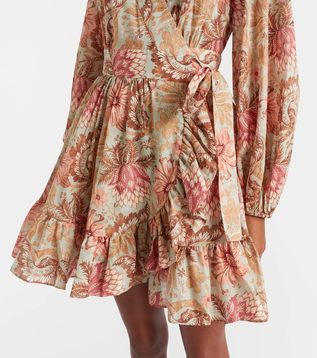 Zimmermann - Daylight floral cotton wrap dress