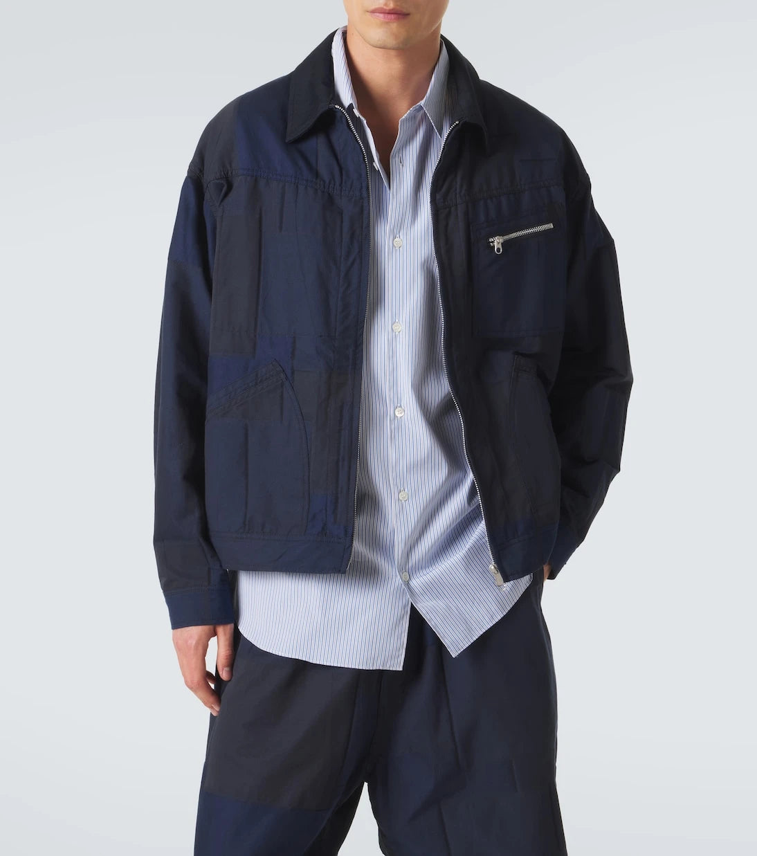 Comme des Garçons Homme - جاكيت بلوزون من مزيج القطن