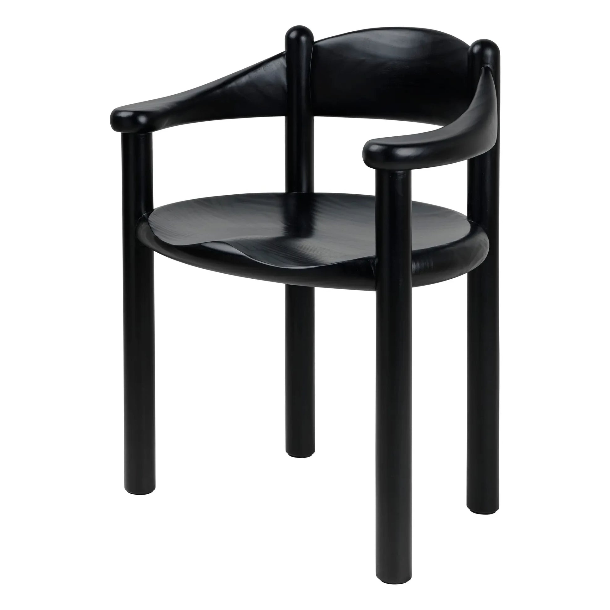 Gubi - Daumiller chair with armrests, Rainer Daumiller | Black