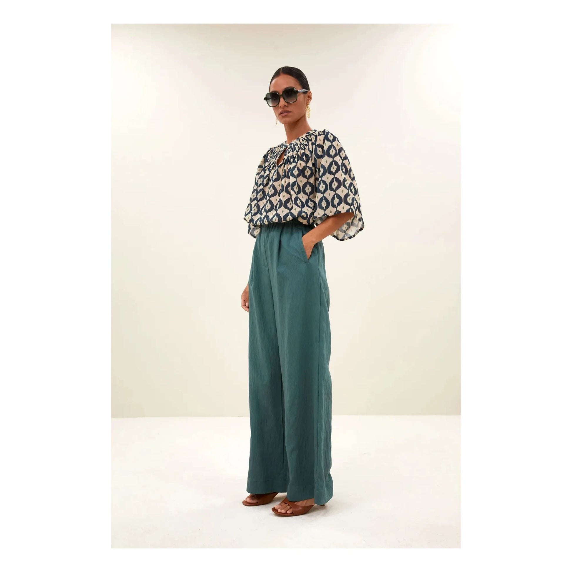 By Bar - Celin Striped Pants | Green