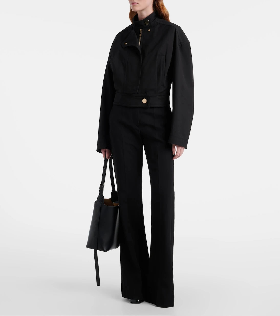 Sportmax - جاكيت بومبر ريفيرا من القطن بقصة كبيرة