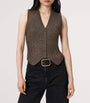 Metallic-Trim Cruz Sweater Vest BRONZE BROWN