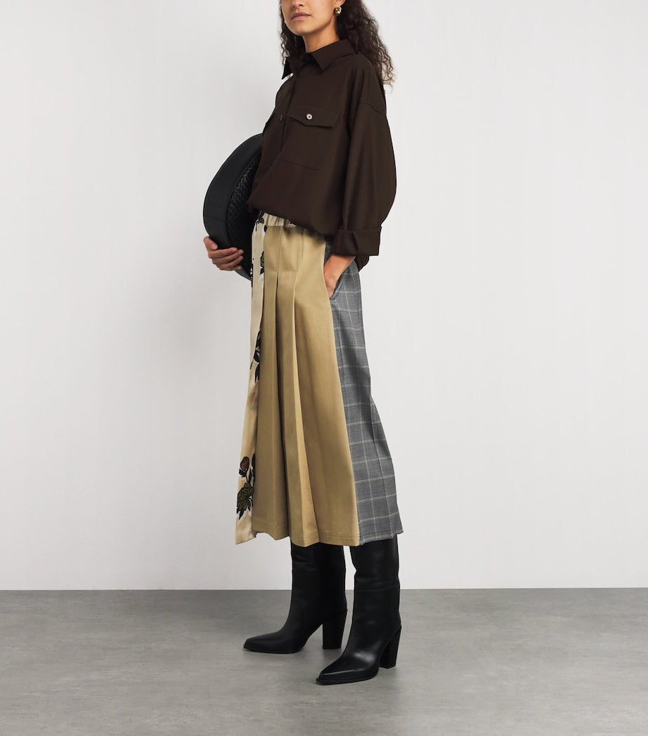 Weekend Max Mara Beige Pleated Midi Skirt