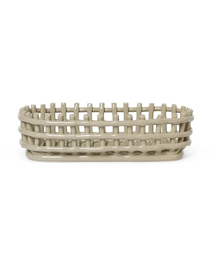 ferm LIVING Ceramic Basket Dekoratif Sepet
