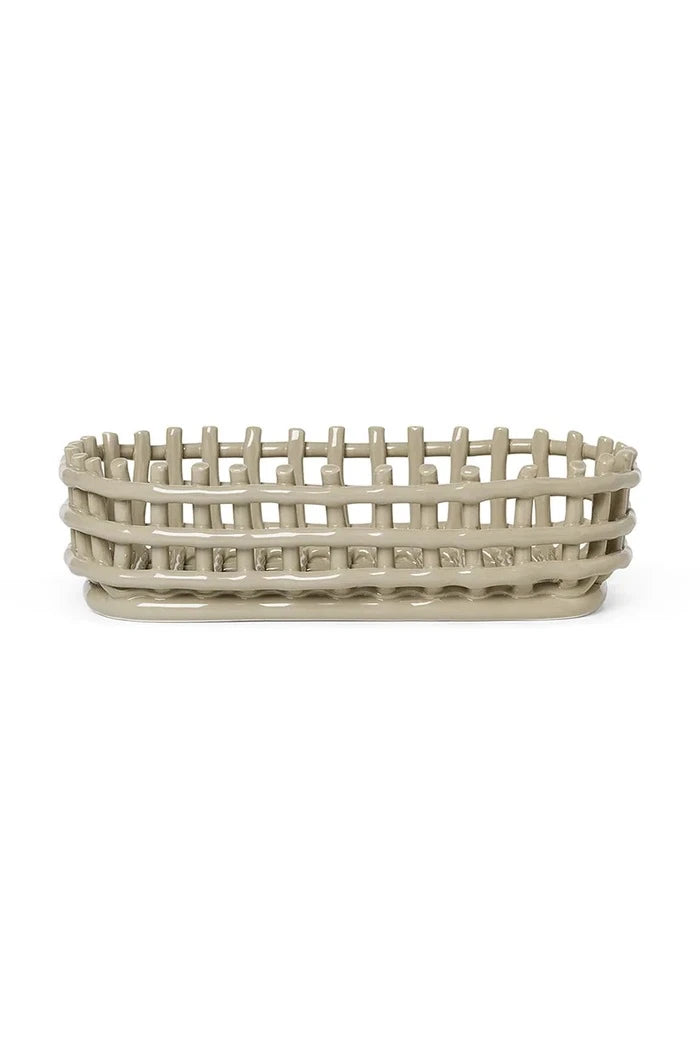 ferm LIVING Ceramic Basket Dekoratif Sepet