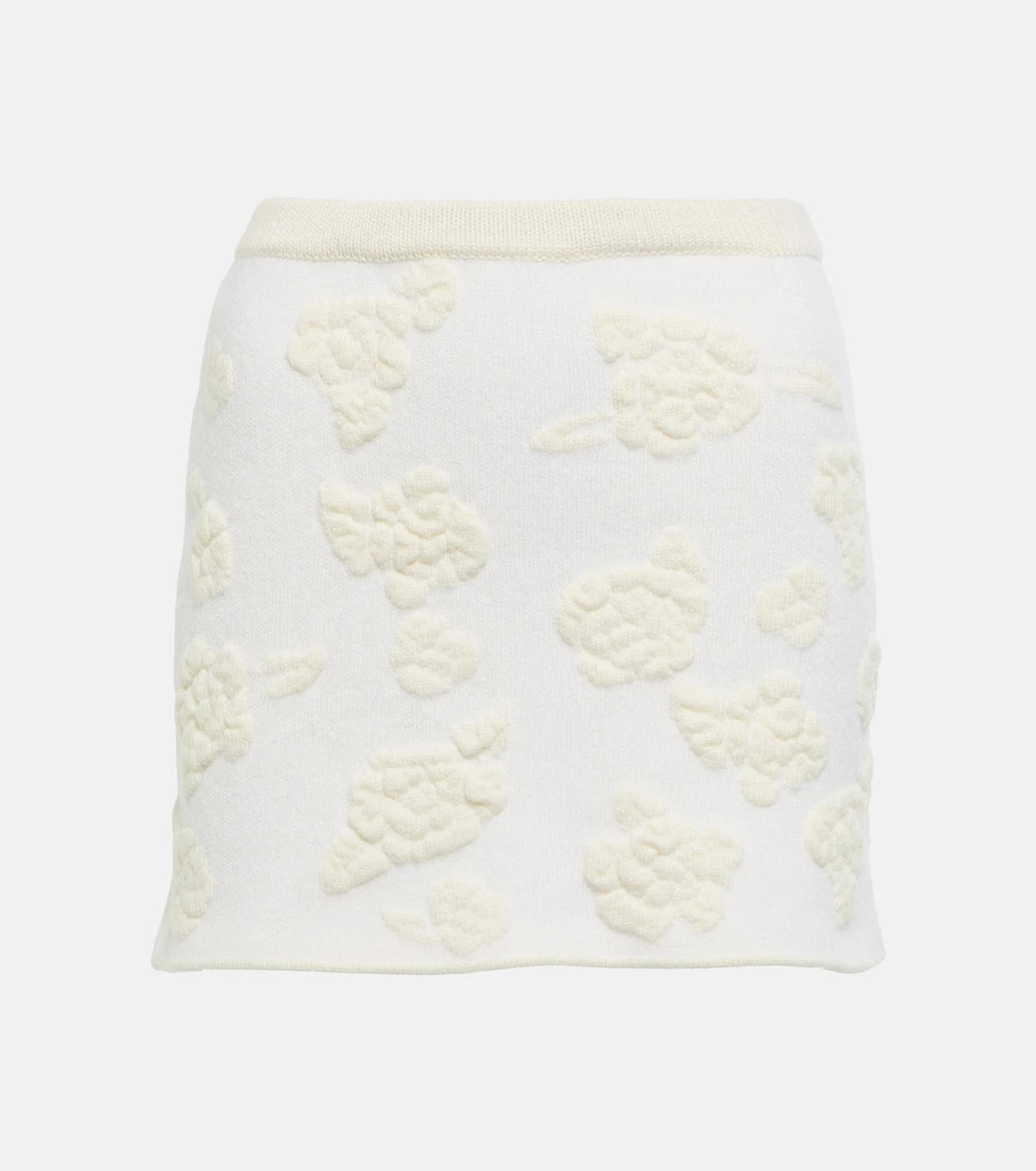 Magda Butrym - Embroidered high-rise wool-blend miniskirt
