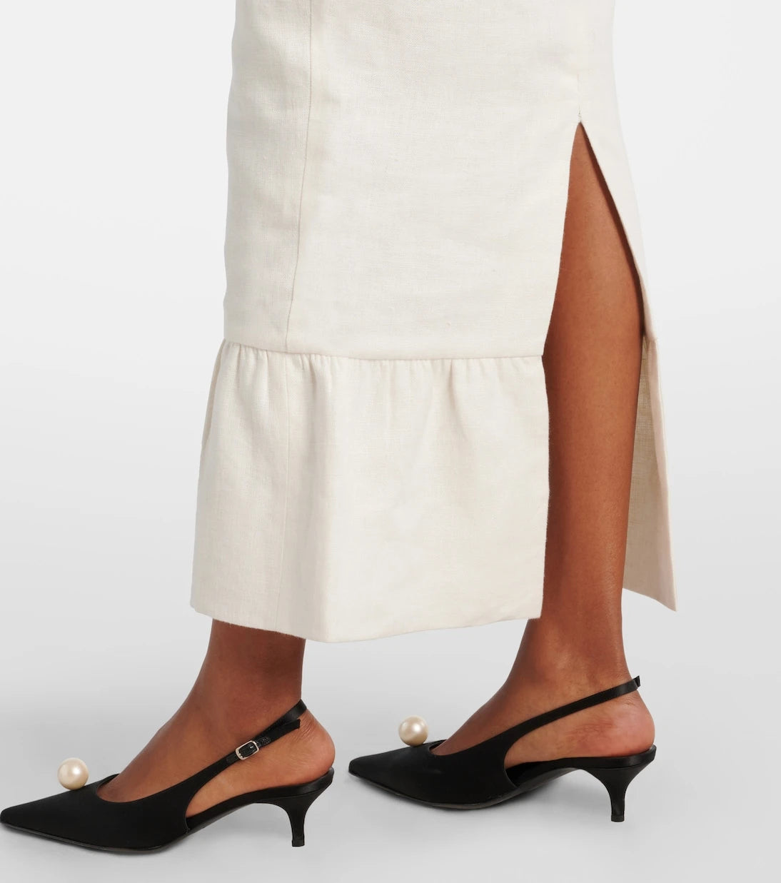 Posse - Matilda tiered linen pencil skirt