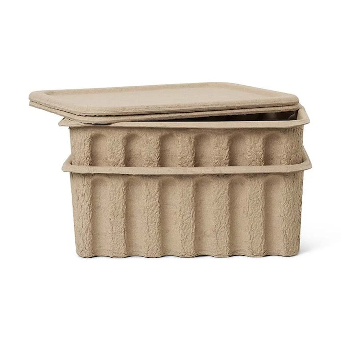 ferm LIVING Paper Pulp Box L Saklama Kutusu (2 Adet)