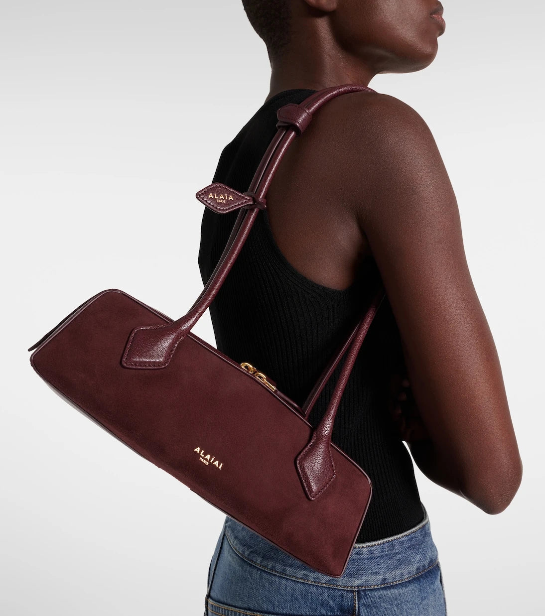 Alaïa - Le Teckel Small suede shoulder bag