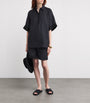 Eleventy Black x Harrods Linen Bermuda Shorts