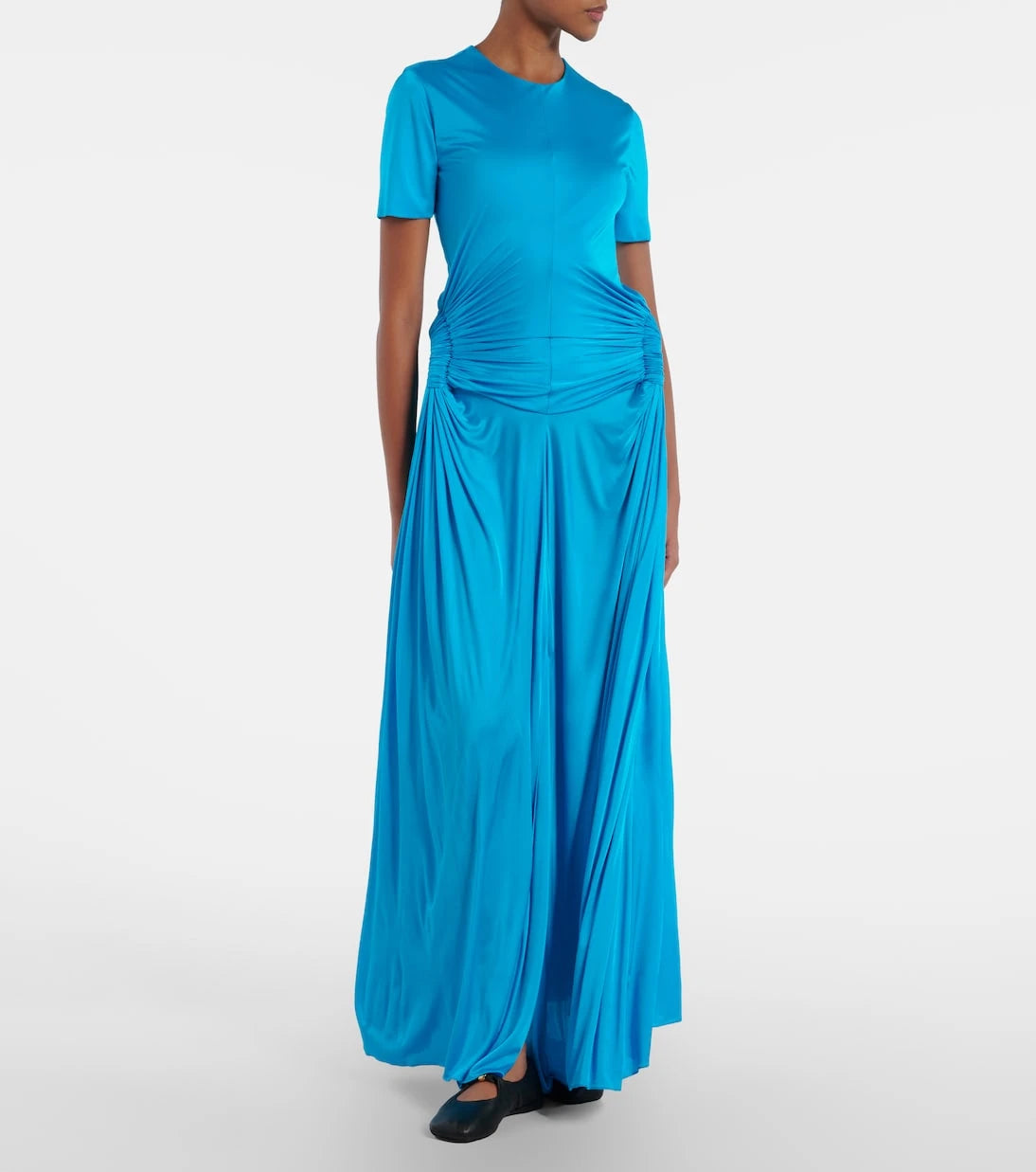 Loewe - Cutout draped jersey maxi dress