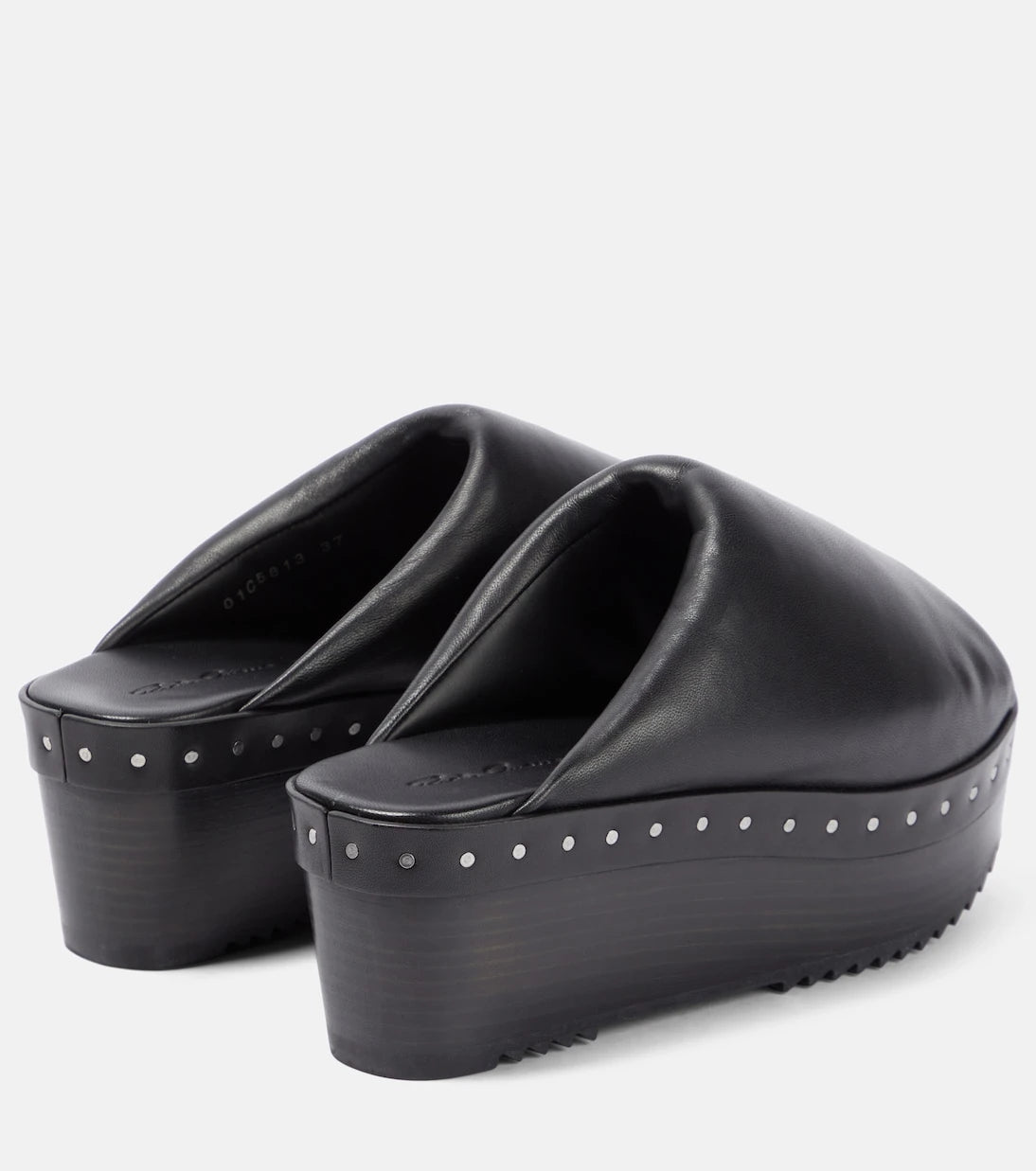 Rick Owens - Padded leather platform sandals