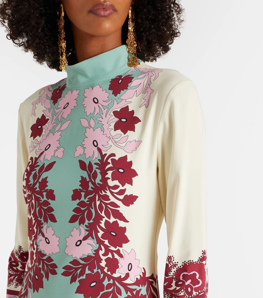 La DoubleJ - Halle floral satin maxi dress