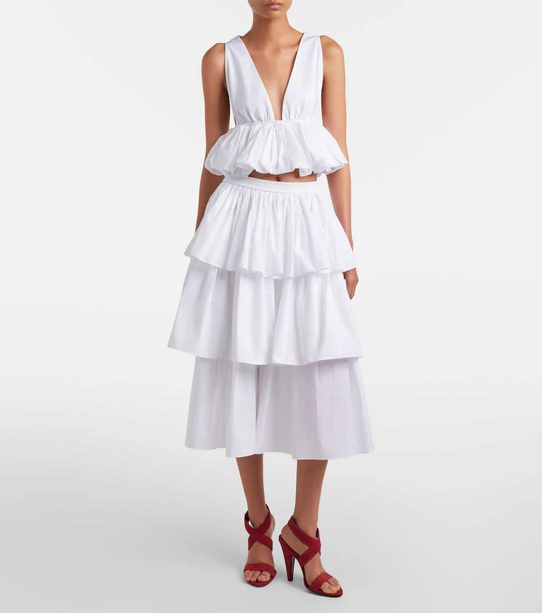 Alaïa - Cone suede slingback sandals