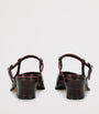 LOEWE Burgundy Leather Onda Mary Jane Mules 45