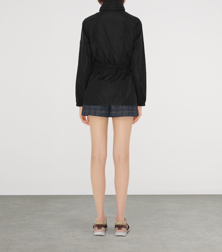 Burberry Black Technical Adaptable Check-Trim Parka