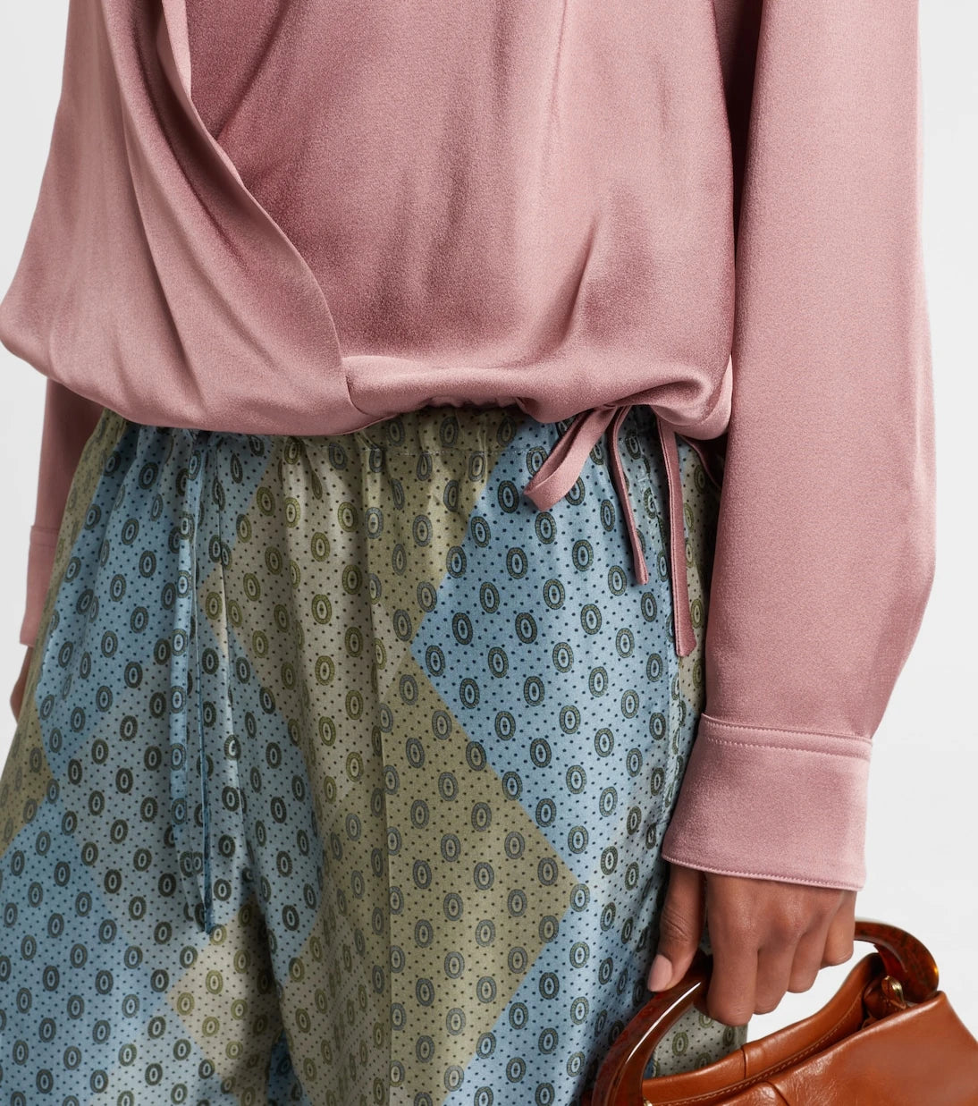 Dries Van Noten - Satin wrap top