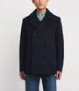 Wool-Blend Melton Peacoat NAVY