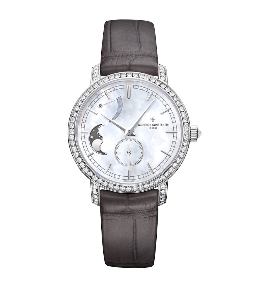 White Gold and Diamond Traditionnelle Moon Phase Watch 36mm