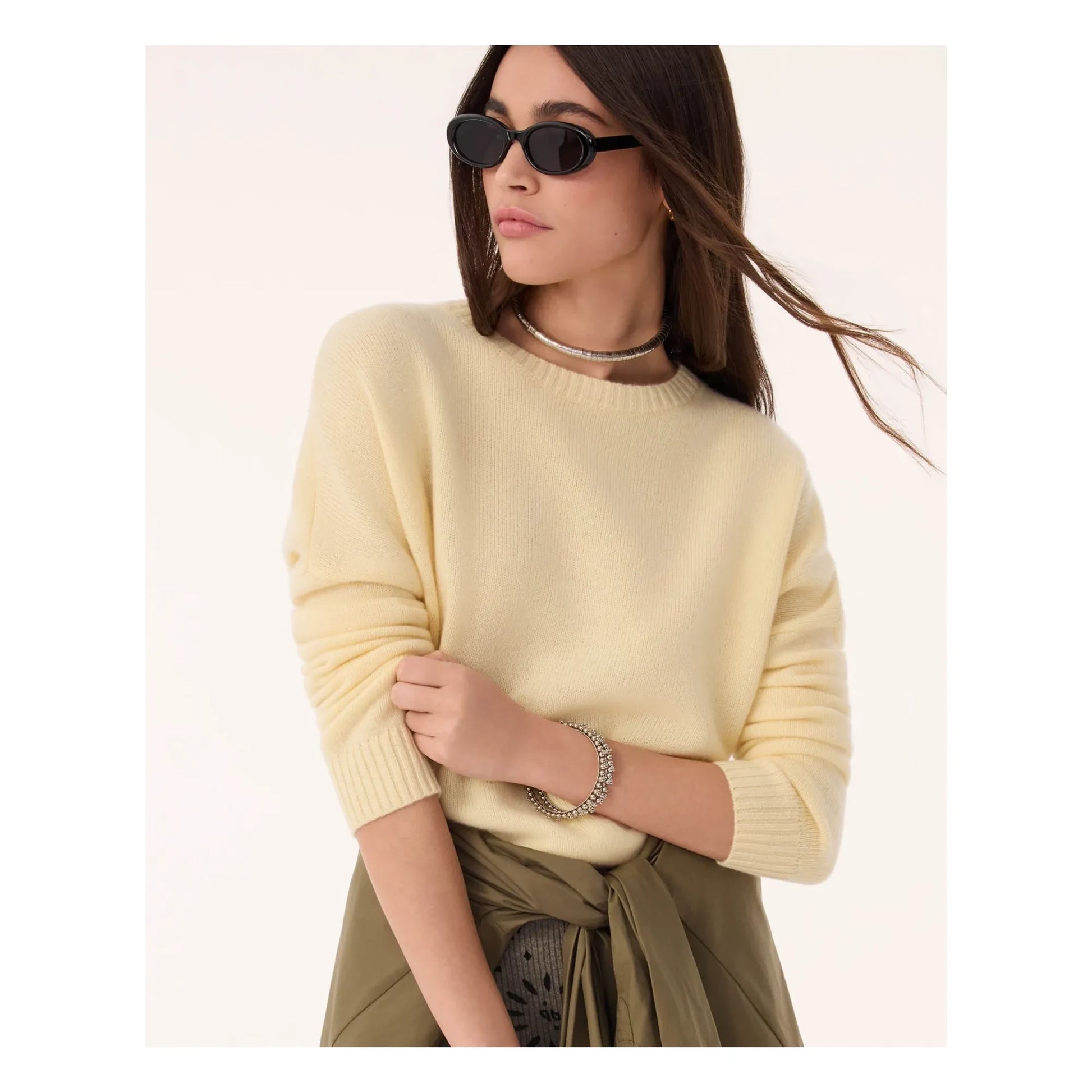 Kujten - Amelie Cashmere Sweater | Anise green