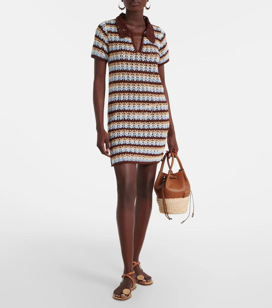 Anna Kosturova - Crochet cotton polo dress