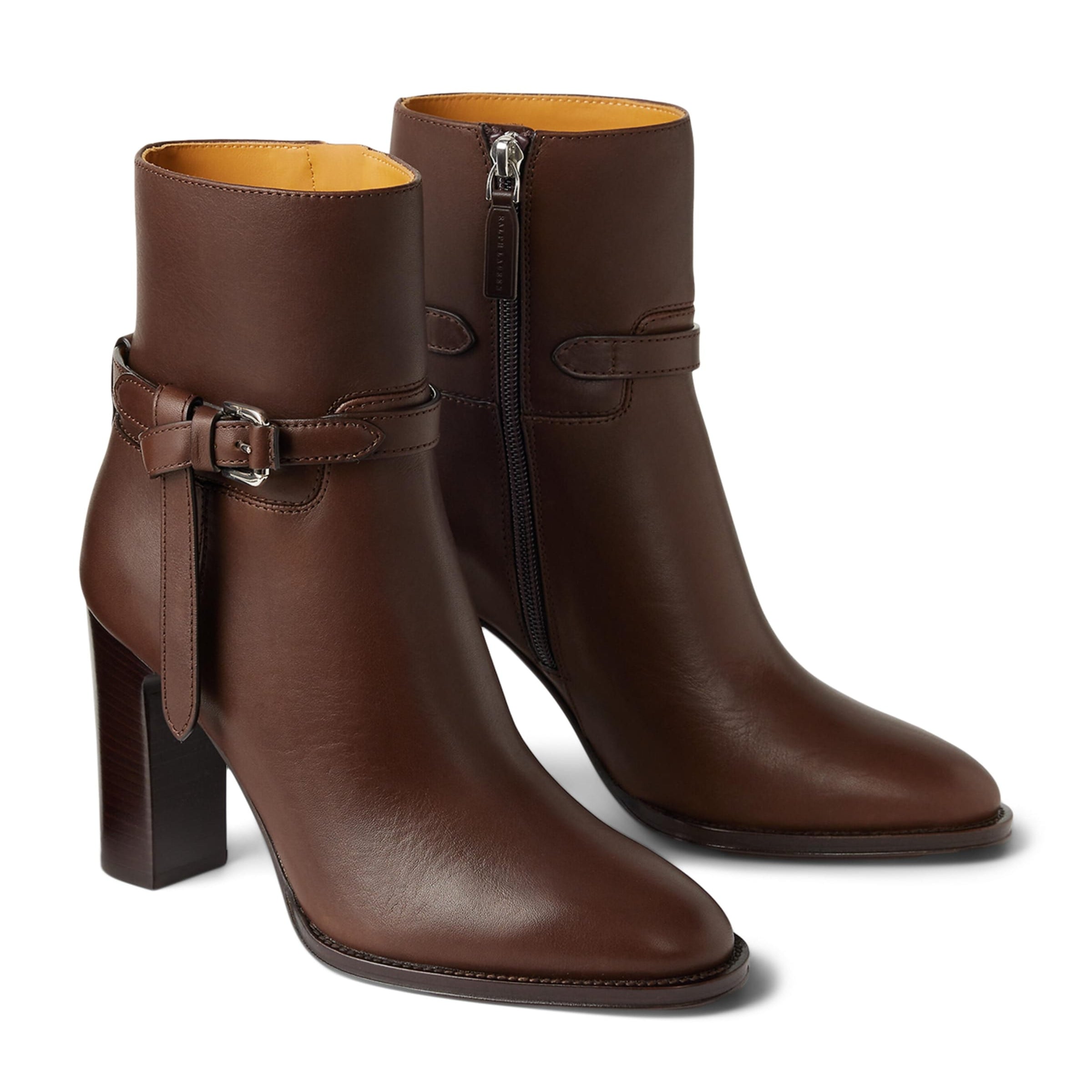 Brown Leather Donnely Ankle Boots 90