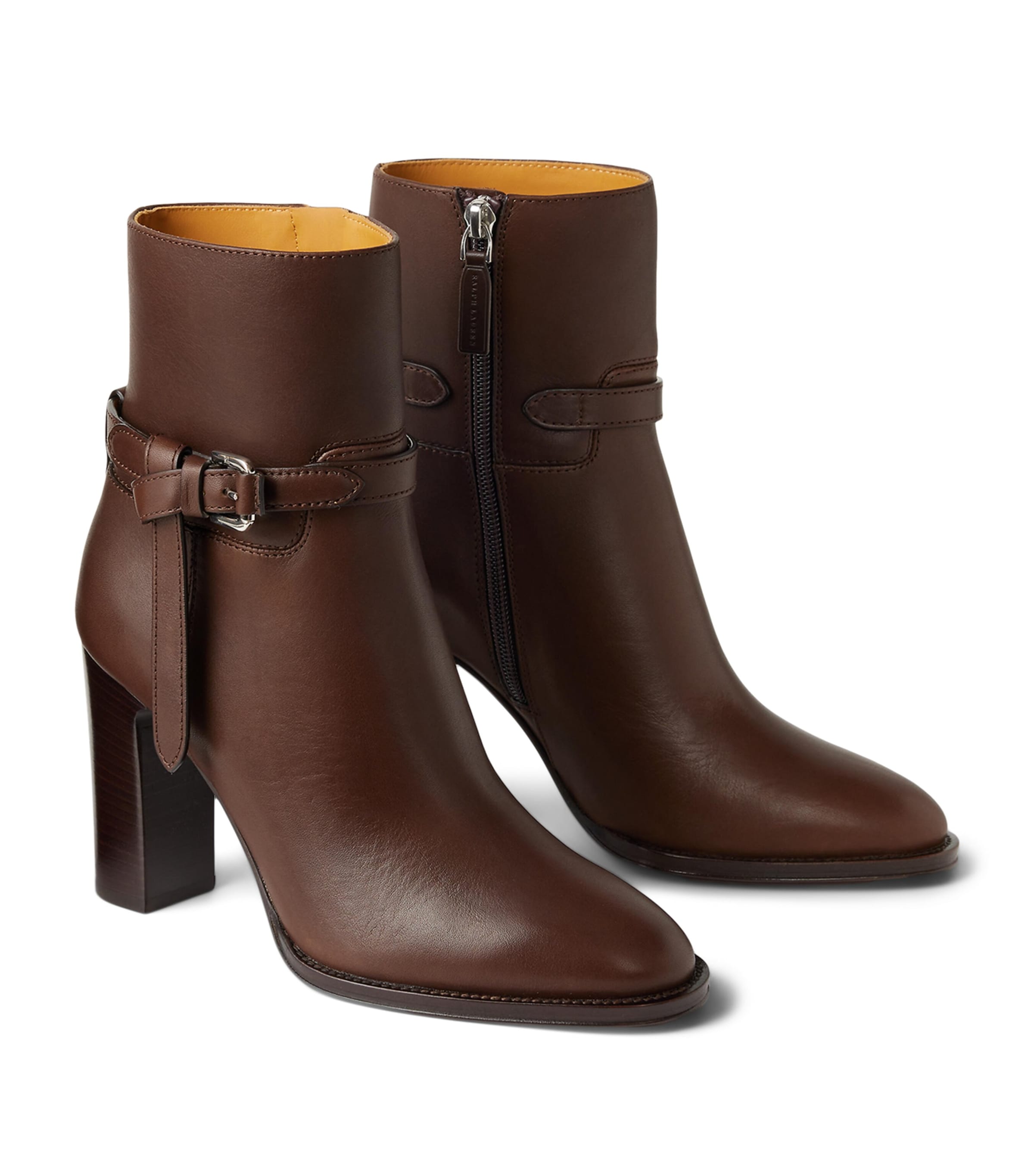 Brown Leather Donnely Ankle Boots 90