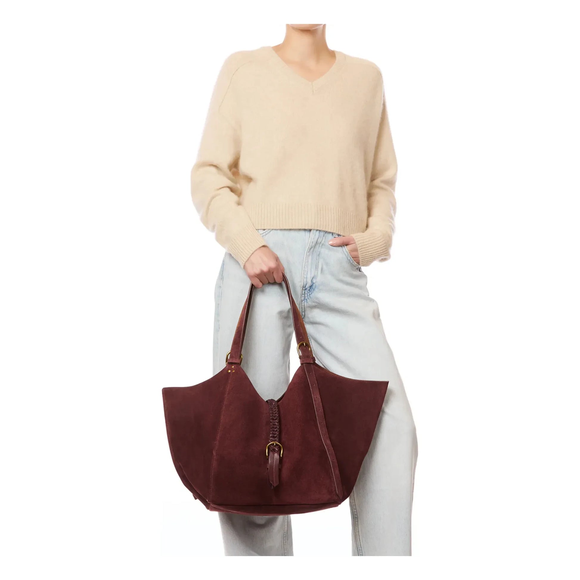 Jérôme Dreyfuss - Joseph M Bag Velvet crust | Dark red