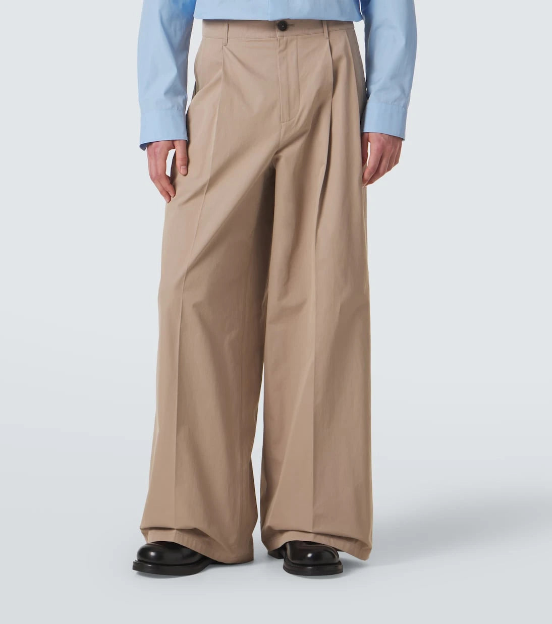 Jil Sander - Pleated cotton wide-leg pants