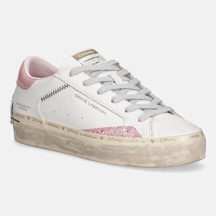 Crime London SK8 DELUXE WEDGE маратонки дамски от кожа