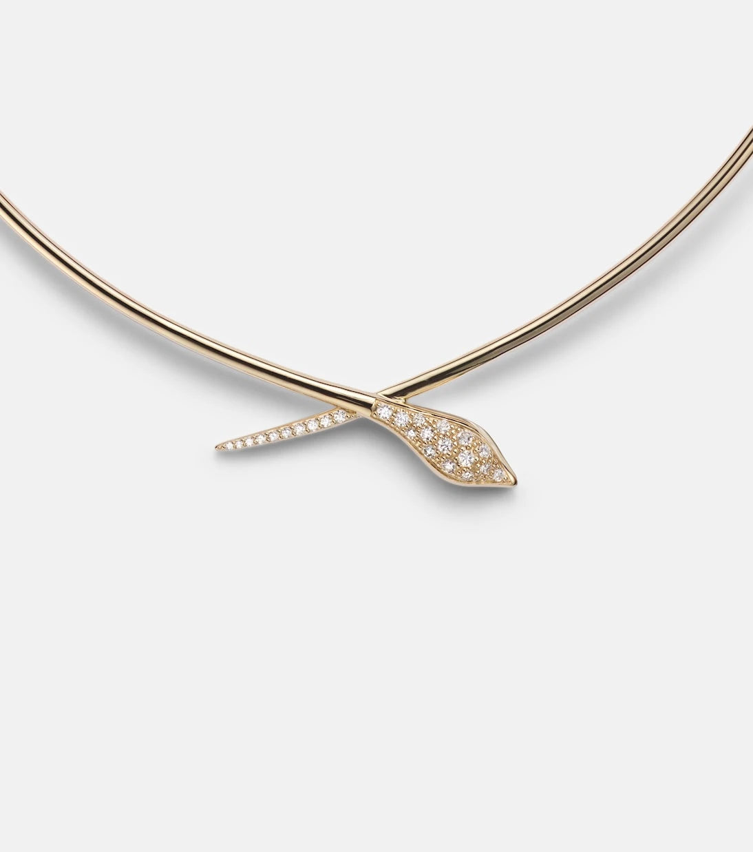 Sydney Evan - Snake 14kt gold choker with diamonds