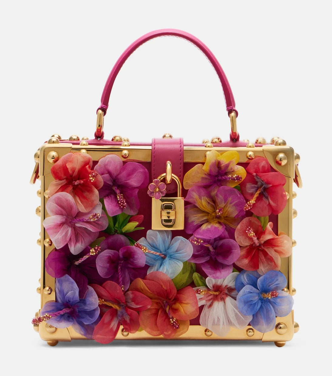 Dolce&Gabbana - Dolce Box floral-appliqué leather box bag