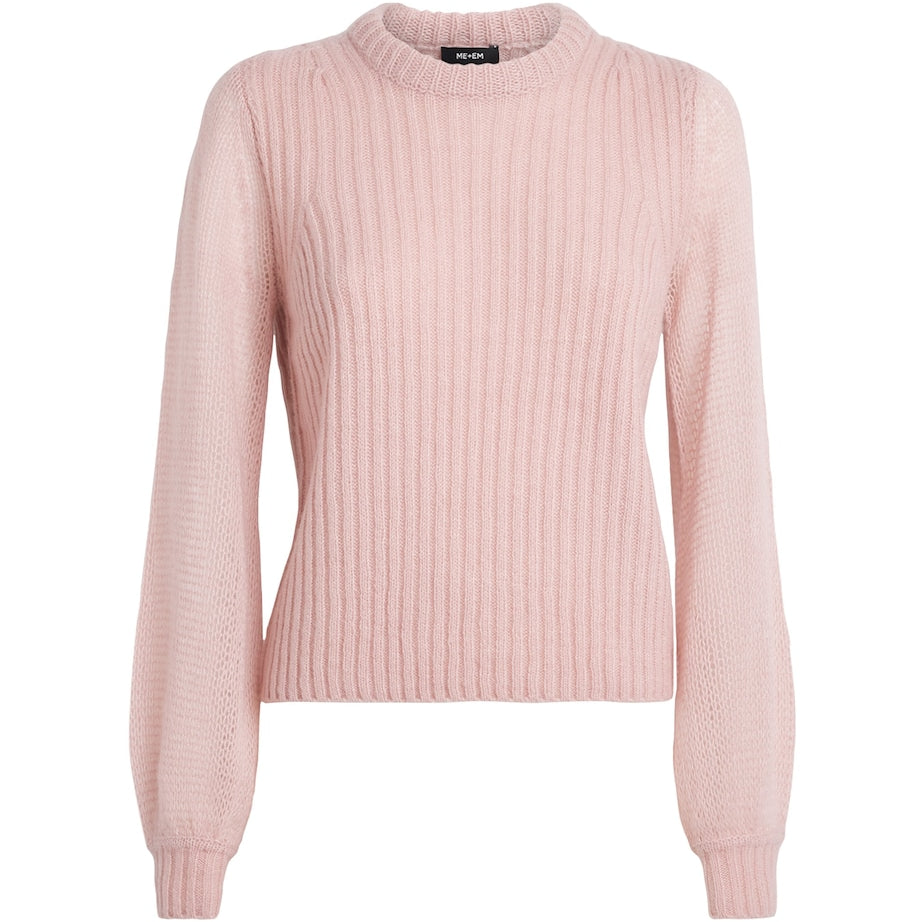 Pink Merino Wool-Blend Lofty Sweater