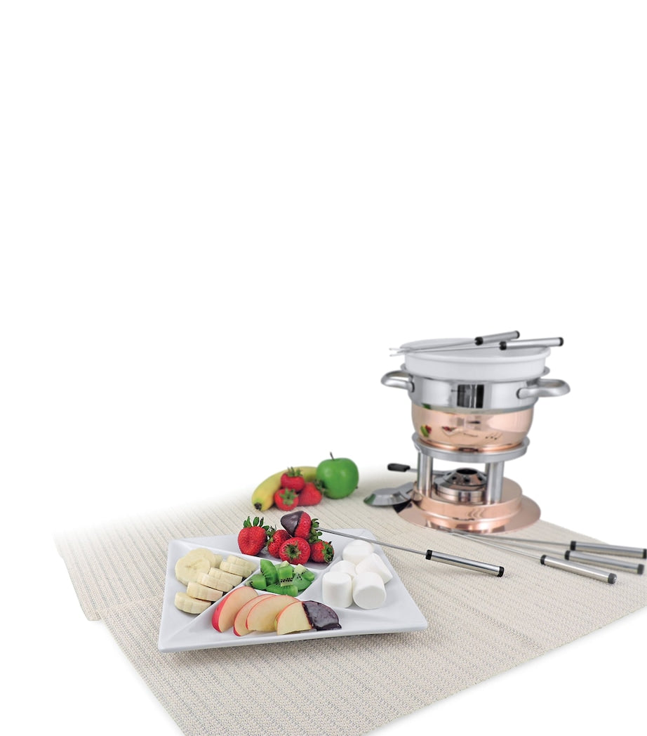 SWISSMAR Set of 4 Ceramic Square Fondue Plates (26.5cm)