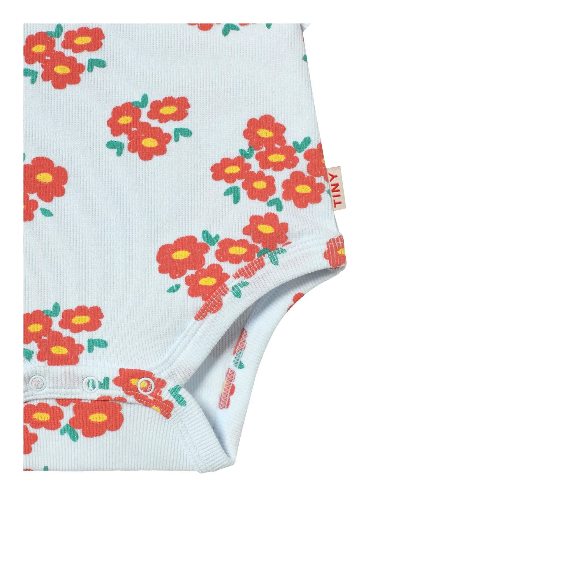 Tinycottons - Organic Cotton Flowered Bodysuit | Pale blue