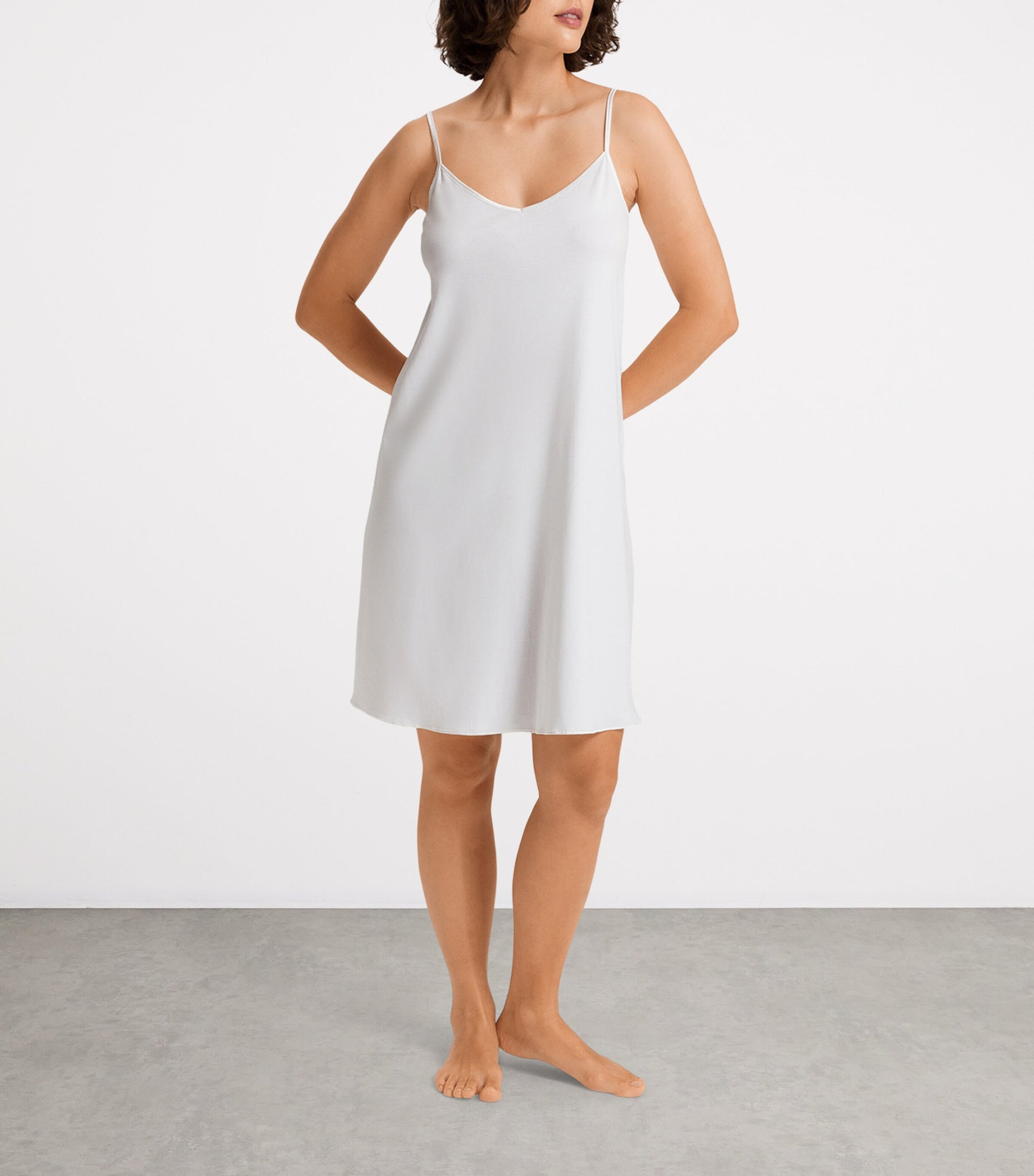 White Cotton Silk Nightdress