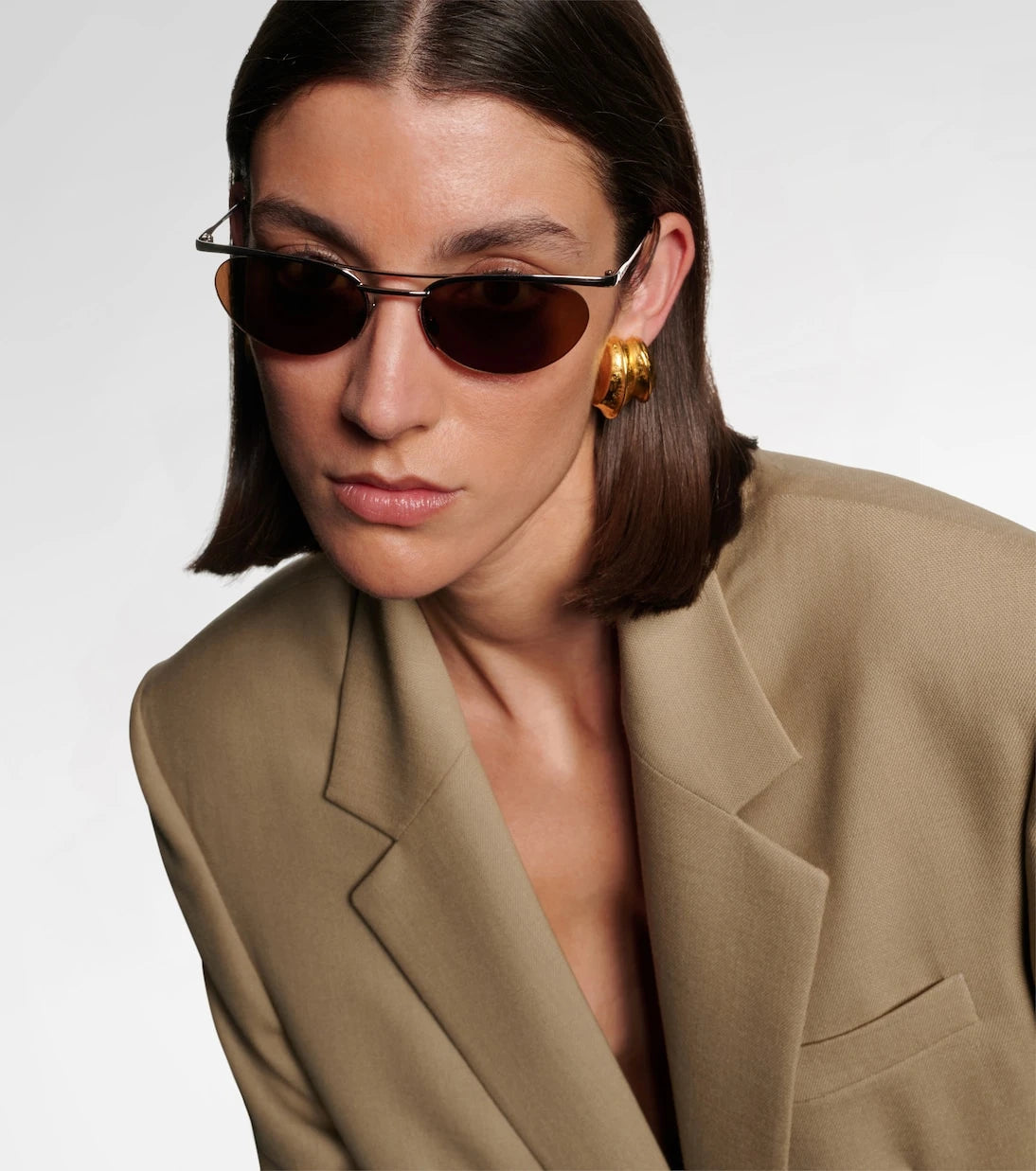Saint Laurent - SL Logo oval sunglasses