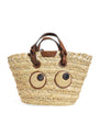 Anya Hindmarch Beige Small Paper Eyes Basket Bag