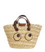 Anya Hindmarch Beige Small Paper Eyes Basket Bag