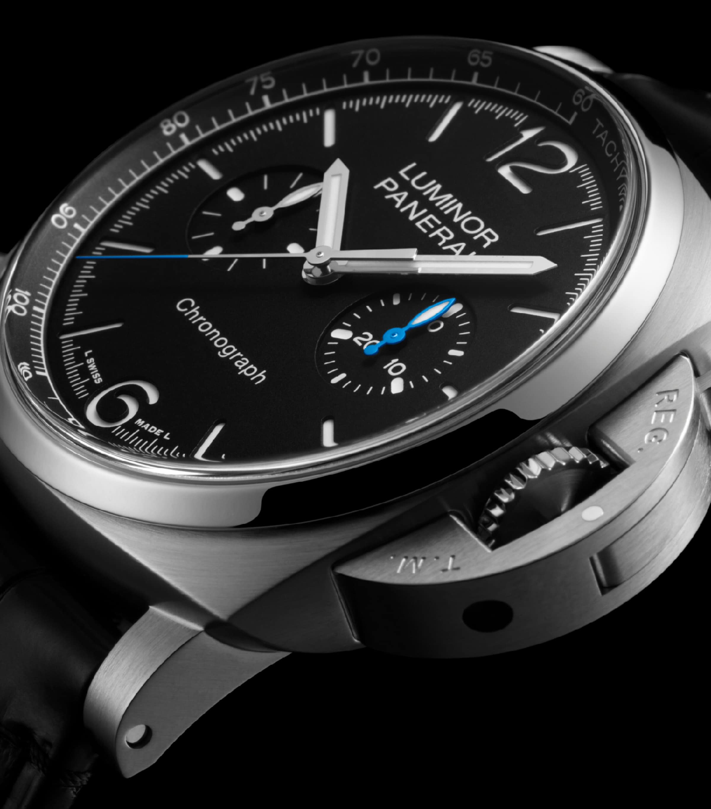 Stainless Steel Luminor Chronograph Watch 44mm