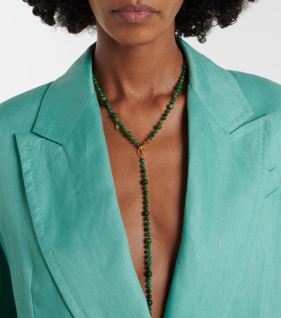Max Mara - Olimpia double-breasted herringbone linen blazer