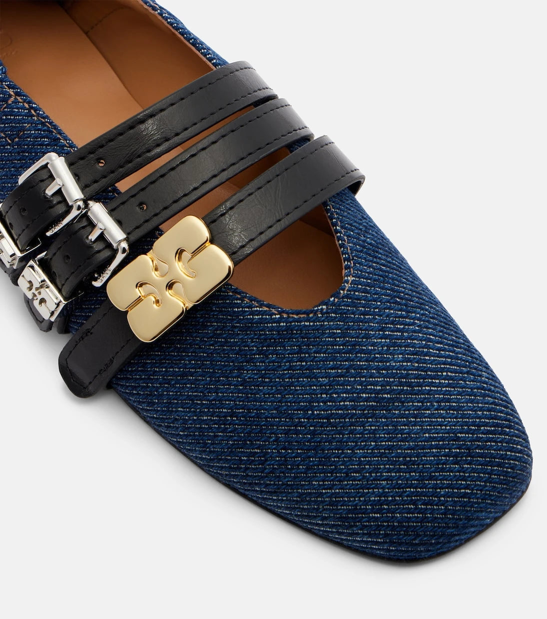 Ganni - Logo ballet flats