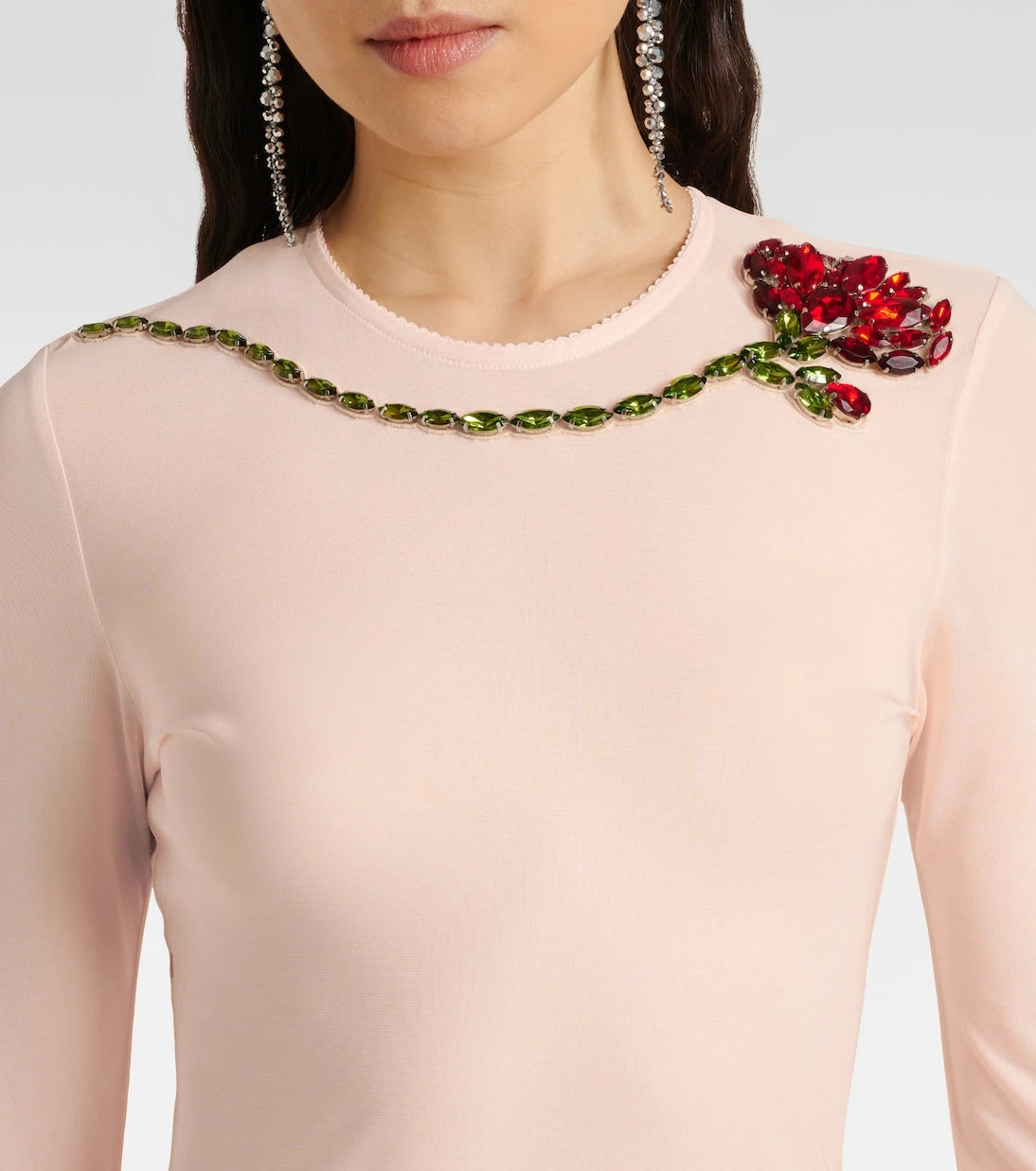 Simone Rocha - Embellished mesh midi dress